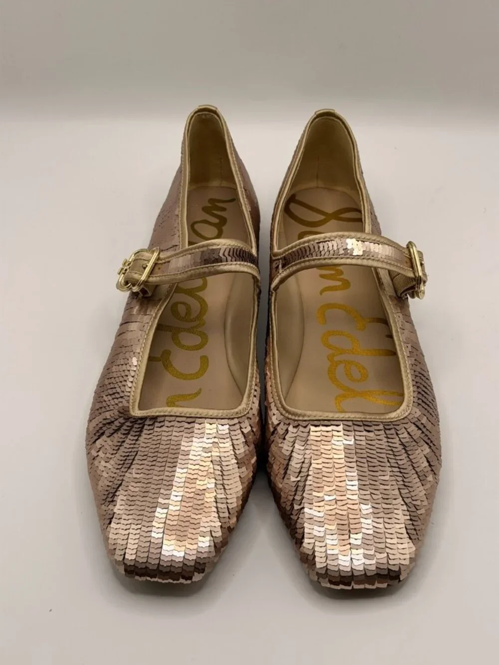 Sam Edelman  Womens Molten Gold Mary Jane Ballet Flat Sz 10